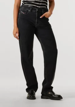 zwarte diesel straight leg jeans 1988 d-ark