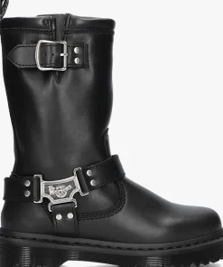 zwarte dr martens biker boots anistone high