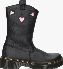 zwarte dr martens chelsea boots bex heart p-o boot j