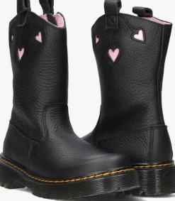 zwarte dr martens chelsea boots bex heart p-o boot j