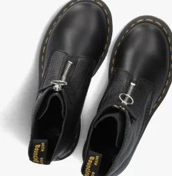 zwarte dr martens enkelboots 1460 pascal front zip