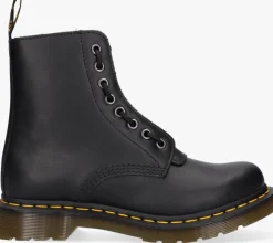 zwarte dr martens enkelboots 1460 pascal front zip
