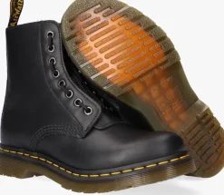 zwarte dr martens enkelboots 1460 pascal front zip