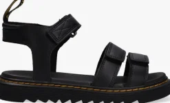 zwarte dr martens platte sandalen klaire k