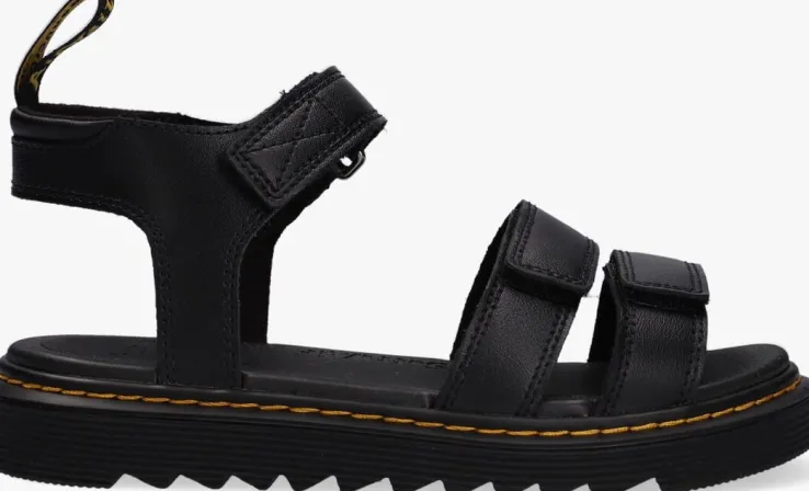 zwarte dr martens platte sandalen klaire k