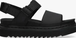 zwarte dr martens platte sandalen voss