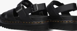 zwarte dr martens platte sandalen voss ii