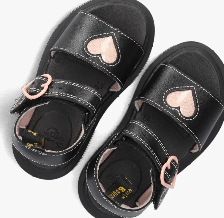 zwarte dr martens platte sandalen marlowe hearts k