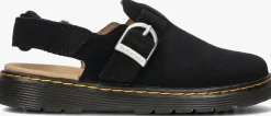 zwarte dr martens platte sandalen jorgie k