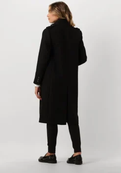 zwarte drykorn mantel hawdon 120010