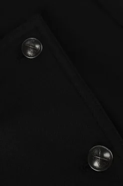 zwarte drykorn mantel hawdon 120010