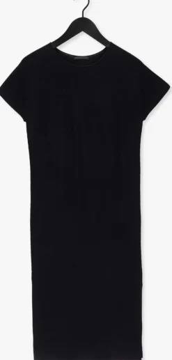 zwarte drykorn midi jurk iloni