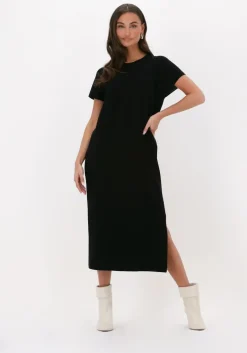 zwarte drykorn midi jurk iloni