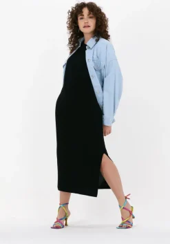 zwarte drykorn midi jurk iloni