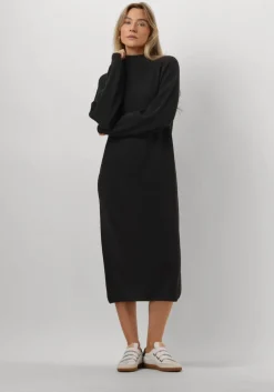 zwarte drykorn midi jurk antona