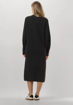 zwarte drykorn midi jurk antona