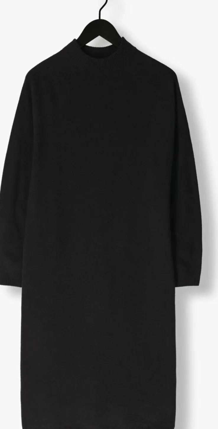 zwarte drykorn midi jurk antona
