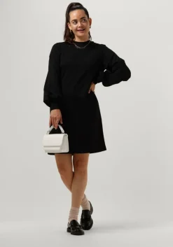 zwarte drykorn mini jurk aldora
