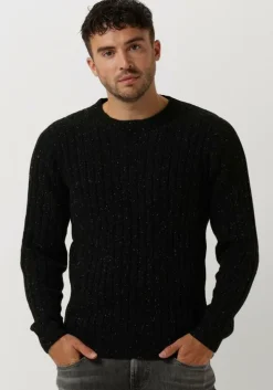 zwarte dstrezzed trui crew neck structure naps