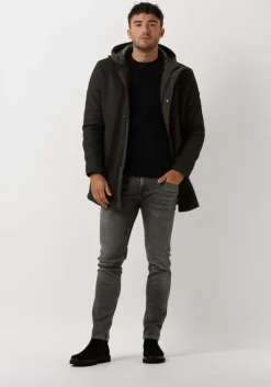 zwarte dstrezzed trui crew neck structure naps