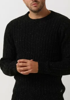 zwarte dstrezzed trui crew neck structure naps