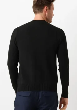 zwarte dstrezzed trui fell mock neck