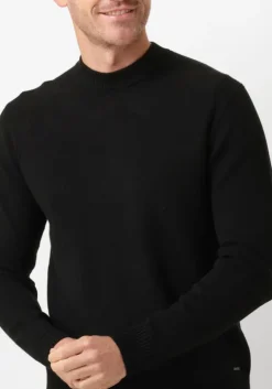 zwarte dstrezzed trui fell mock neck