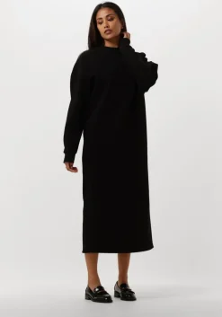 zwarte edited midi jurk chana dress