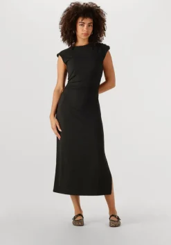zwarte edited midi jurk wiara dress