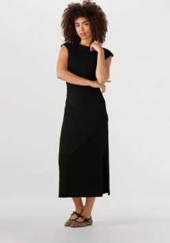 zwarte edited midi jurk wiara dress