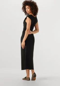 zwarte edited midi jurk wiara dress