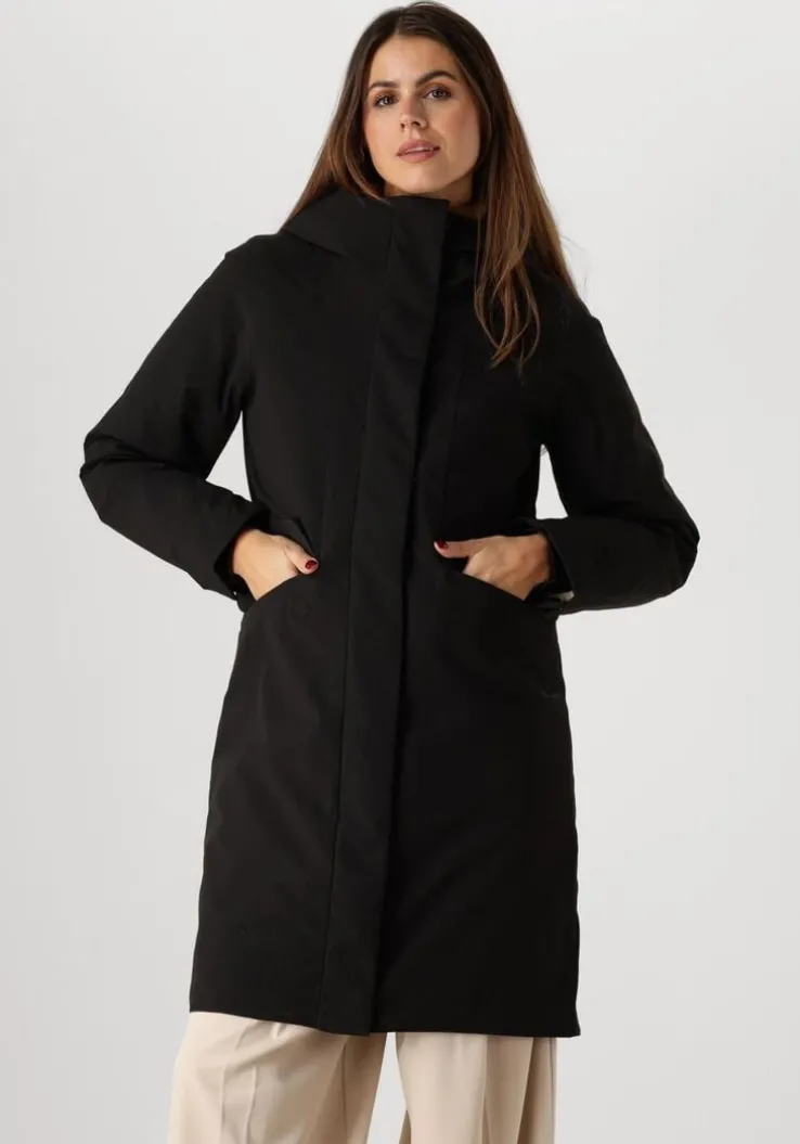 zwarte elvine gewatteerde jas signy