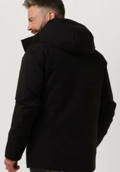 zwarte elvine gewatteerde jas vhinner