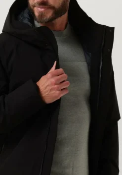 zwarte elvine gewatteerde jas vhinner