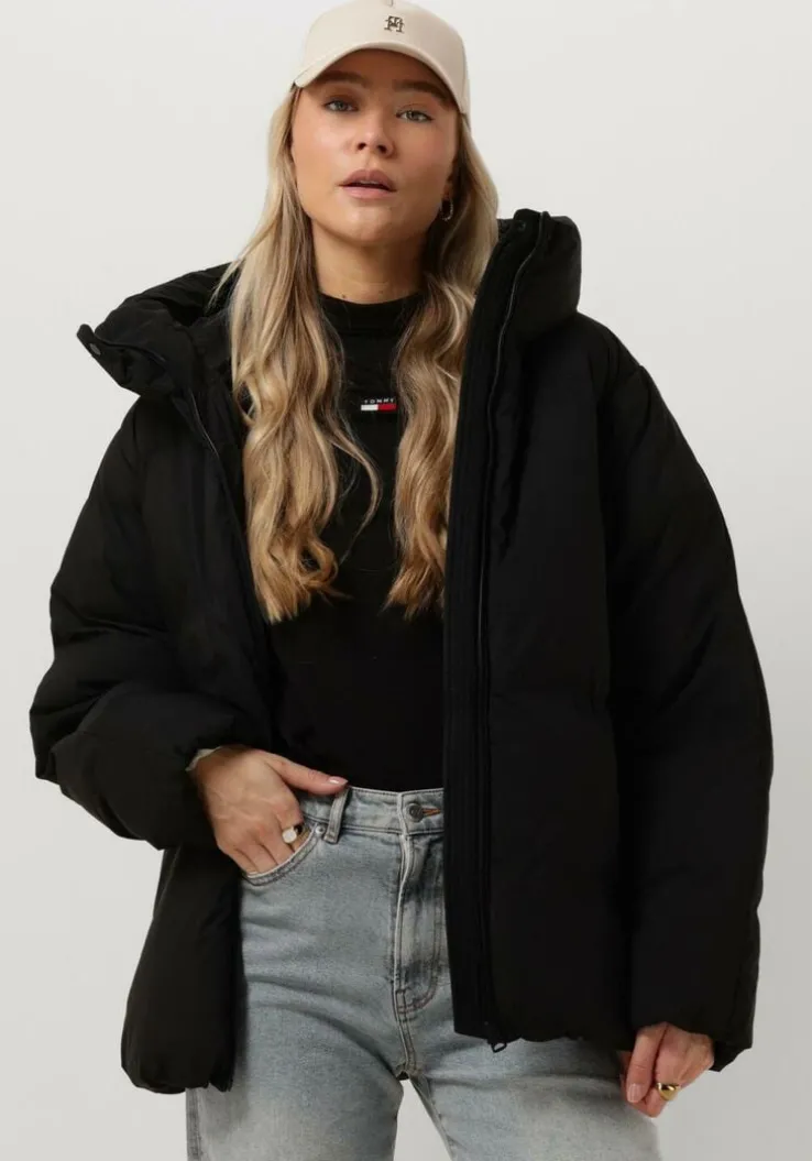 zwarte elvine gewatteerde jas maddie