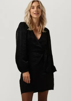 zwarte envii mini jurk enrobyn ls v-n dress 6933
