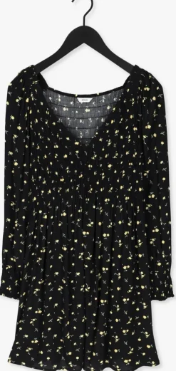 zwarte envii mini jurk enerica ls dress aop 6696