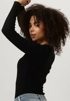 zwarte envii t-shirt enally ls o-n tee 5314