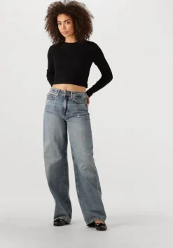 zwarte envii t-shirt enally ls crop tee 5314