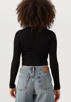 zwarte envii t-shirt enally ls crop tee 5314