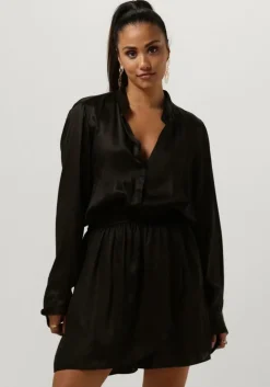 zwarte est'seven mini jurk est’journee dress bambu