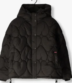 zwarte fabienne chapot gewatteerde jas prisca short puffer