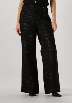 zwarte fabienne chapot pantalon remi tweed trousers