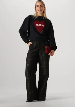 zwarte fabienne chapot pantalon remi tweed trousers