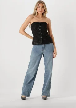 zwarte fabienne chapot top twinnie tweed top