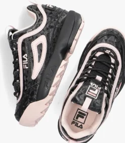 zwarte fila lage sneakers disruptor f kids