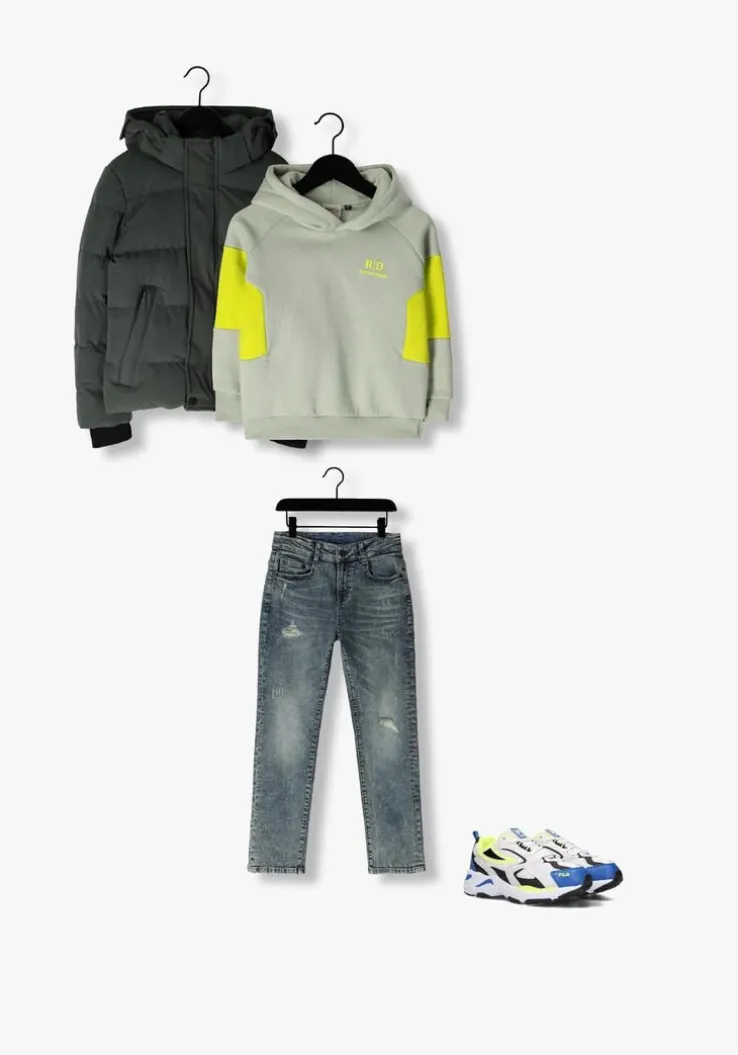 zwarte fila lage sneakers ray tracer