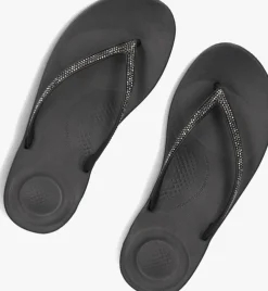 zwarte fitflop teenslippers iqushion sparkle