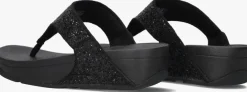 zwarte fitflop teenslippers lulu glitter toe-post