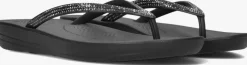 zwarte fitflop teenslippers iqushion sparkle